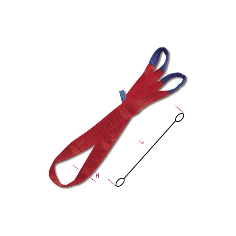 immagine 0 del prodotto fascia di sollevamento rossa 5 t robur 8158 3,0 m