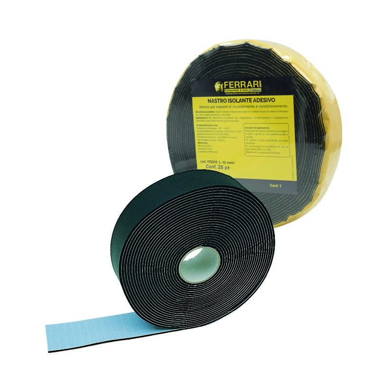 foto del prodotto fascia in gomma per isolamento termico fascia in gomma isol. term. h50mmx15m sp.3mm