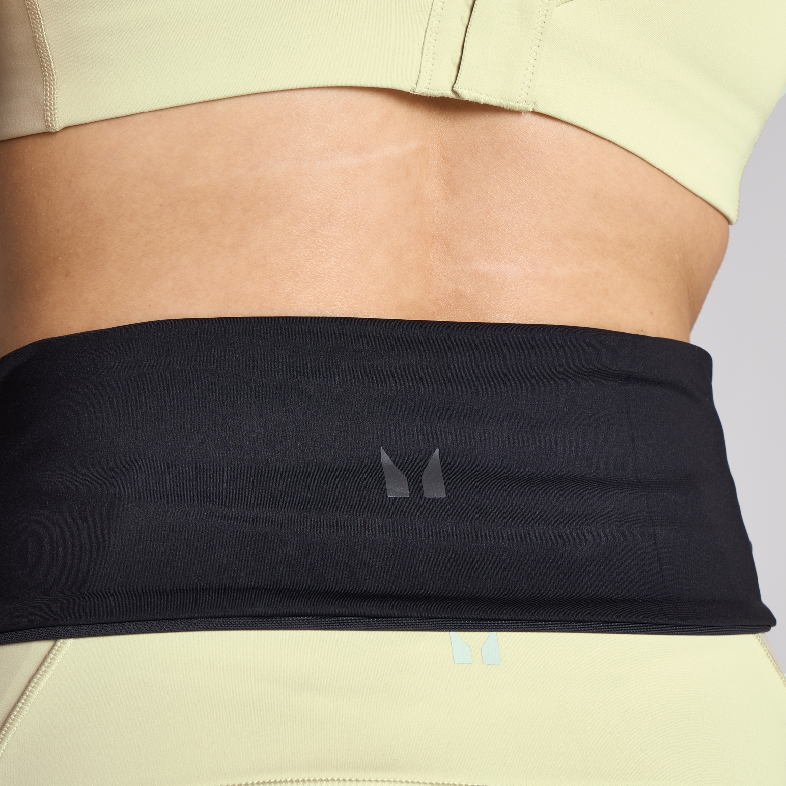 foto del prodotto fascia in vita sportiva mp nera l