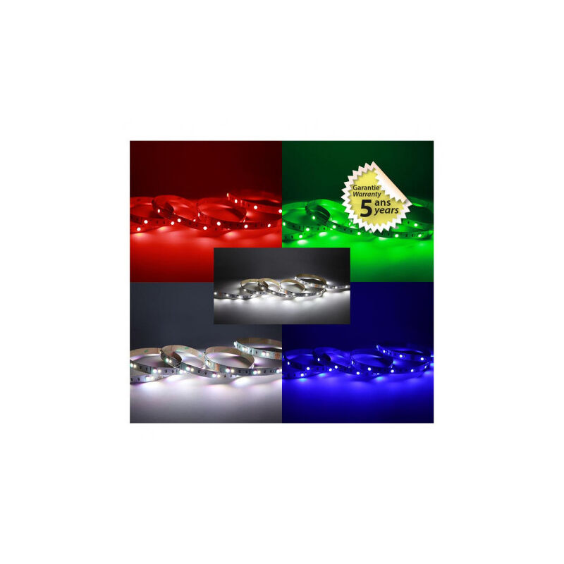 foto del prodotto fascia led rgb 4000k 5m 60 led m 3,5w m ip20 24v garanzia di 5 anni