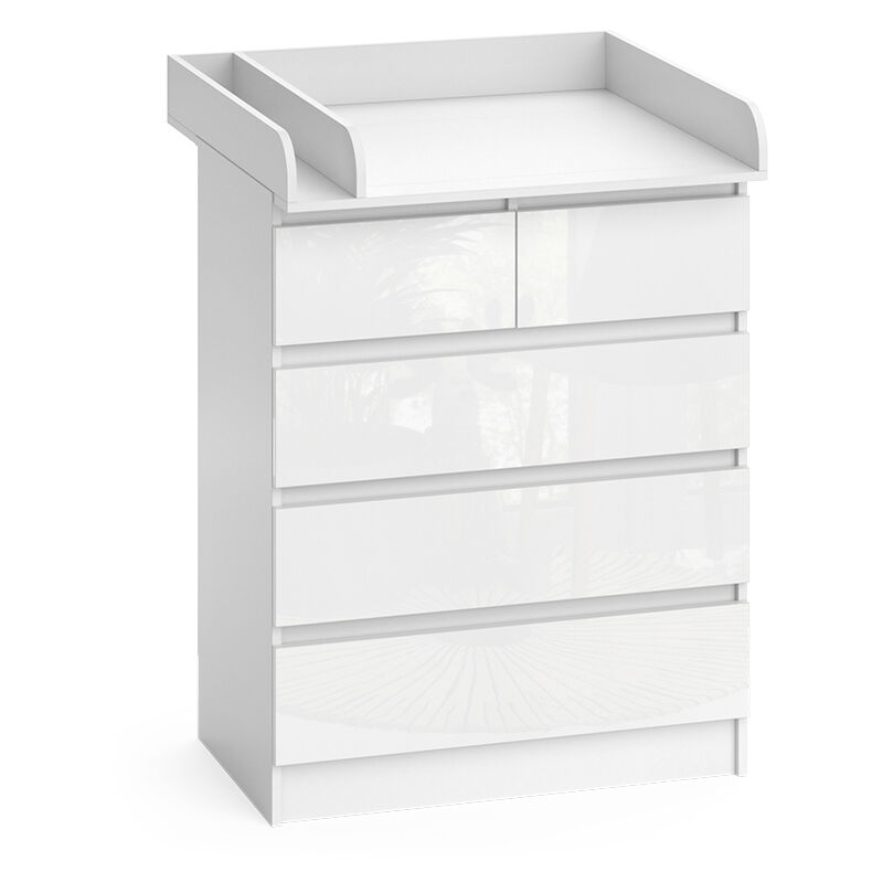 foto del prodotto fasciatoio emma, bianco, 80 x 100 cm con 5 cassetti vicco