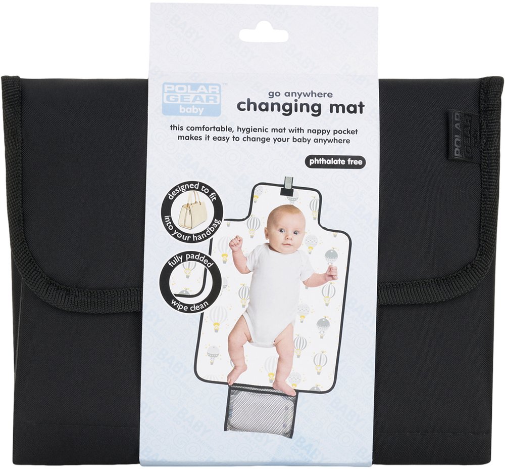 foto del prodotto fasciatoio in borsetta per bambini con mongolfiere