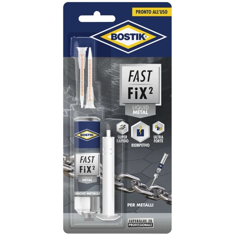 foto del prodotto fast fix2 liquid metal colla bicomponente extra forte bostik