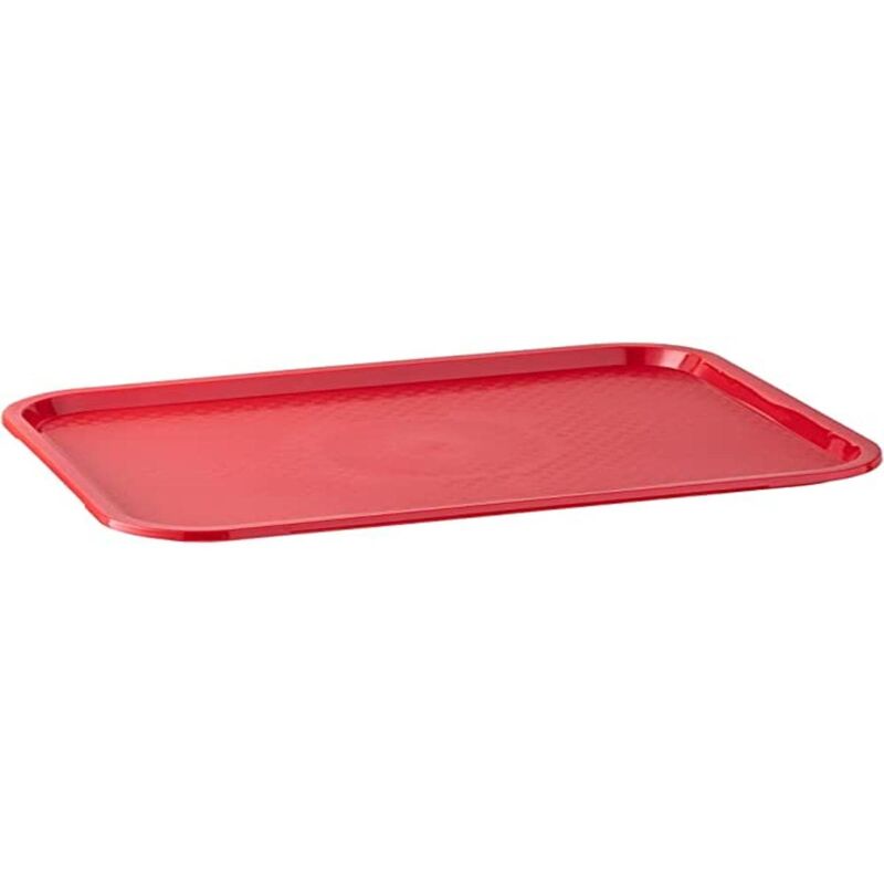 foto del prodotto fast food tray, vassoio da portata infrangibile e lavabile in lavastoviglie, made in germany, 35 x 27 cm, altezza 2 cm, rosso aps
