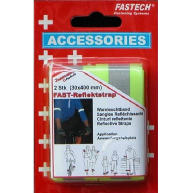 foto del prodotto fastech 788 777kc nastro a strappo con rifrangente, da cucire lato morbido e lato rigido l x l 400 mm x 30 mm giallo