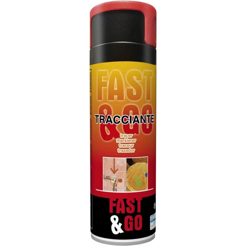 foto del prodotto fastgo vernice tracciante rosso 500 ml 12 pz