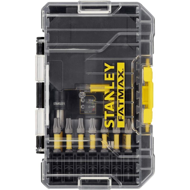 foto del prodotto fatmax sta88559-xj set di 55 pezzi di punte di impatto con zona di torsione combinata fatmax - stanley