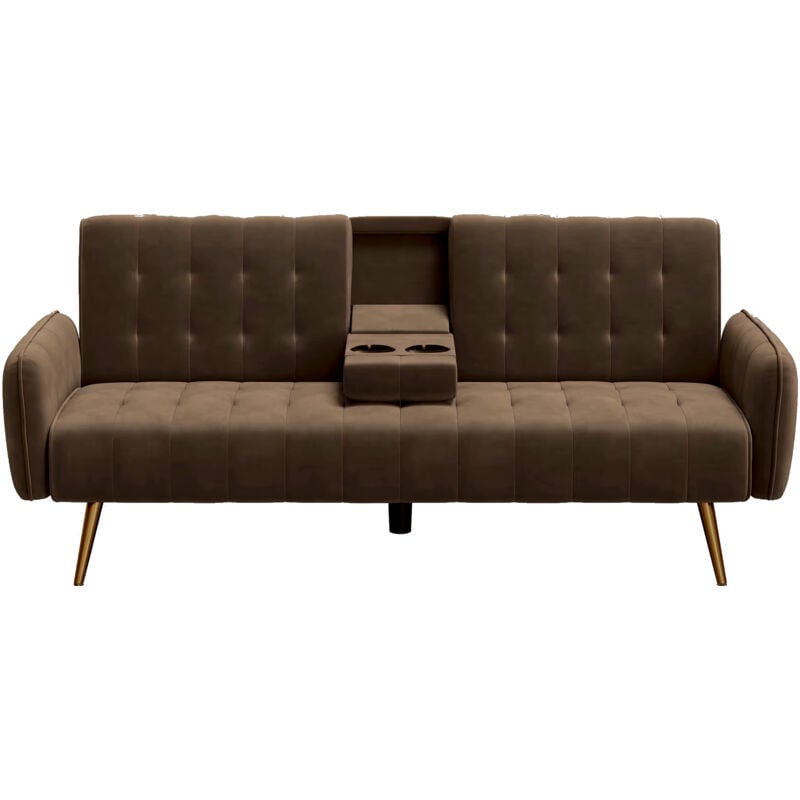 foto del prodotto fatto per voi divano new 196x81xh78cm marrone in tessuto