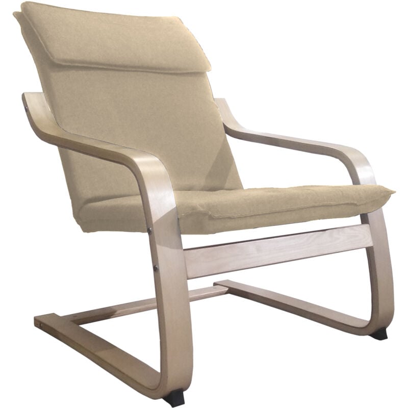 foto del prodotto fatto per voi poltrona dondolo yukon 67x80xh98cm beige