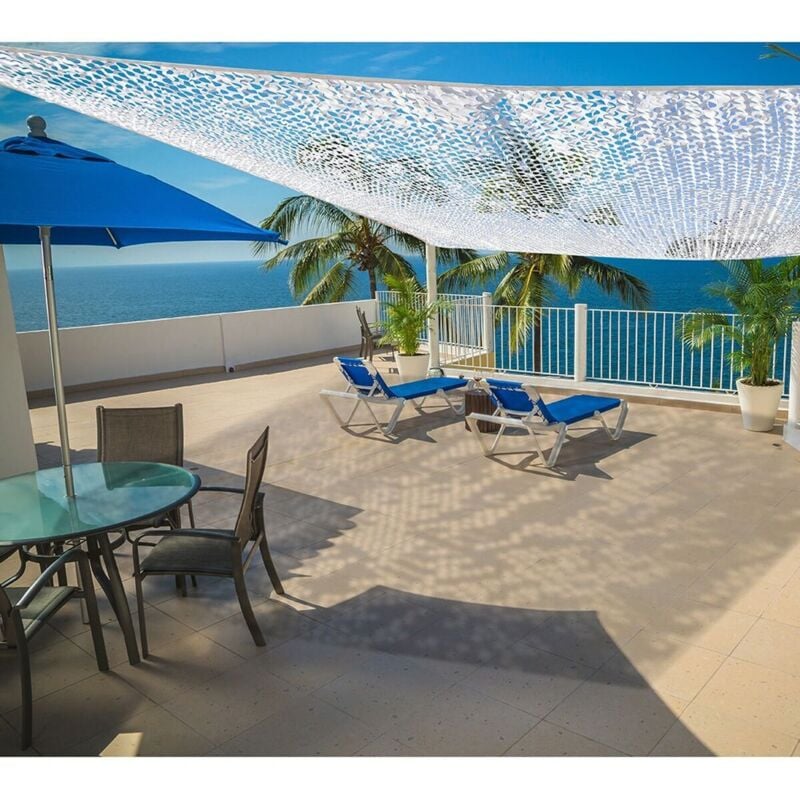 immagine 0 del prodotto faura tenda parasole a vela rettangolare bianco 3 x 4 m reversibile mimetico