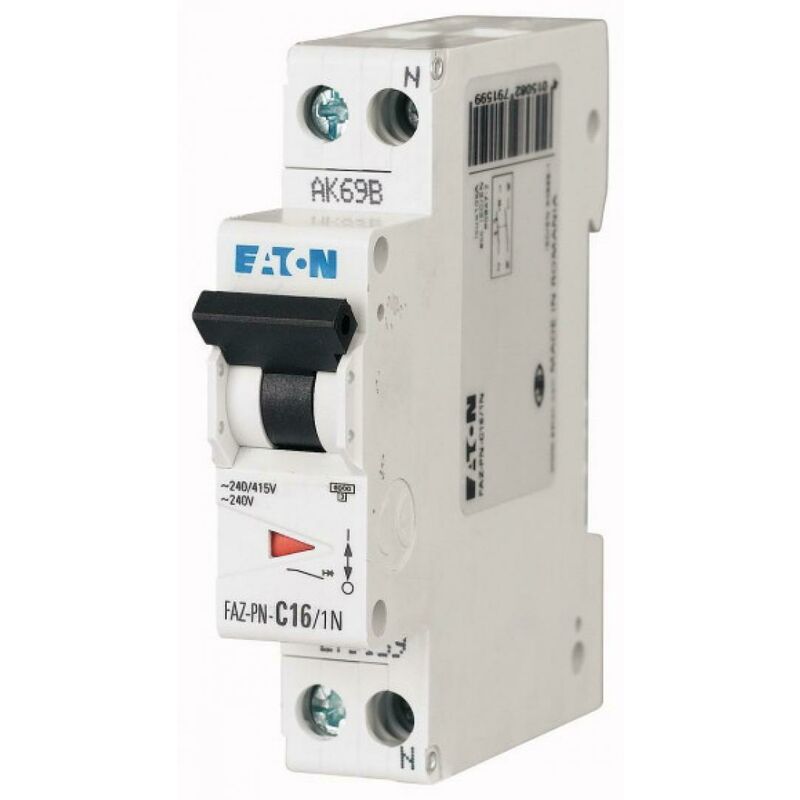 foto del prodotto faz pn c10 1n interruttore magnetotermico 6ka 1n 1modulo 279157 eaton
