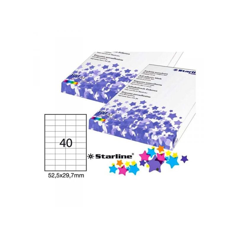 foto del prodotto fba barcode etichette adesive 52,5x29,7mm 40 etichette per foglio pacco da 100 fogli