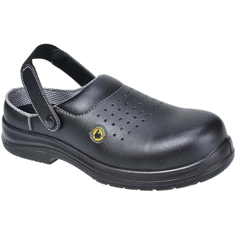 foto del prodotto fc03bkr38 sandalo di sicurezza traforato sb ae esd in composito, nero, 38 portwest