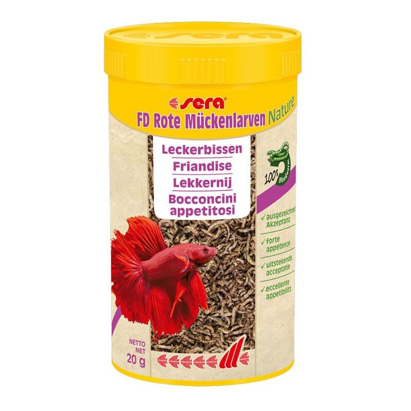 foto del prodotto fd larve rosse di zanzara formato 250 ml sera