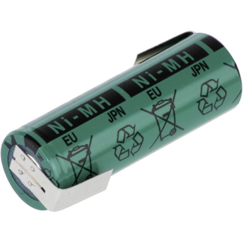 foto del prodotto fdk batteria ricaricabile speciale a linguette a saldare a z nimh hr au lf 1.2 v 2700 mah