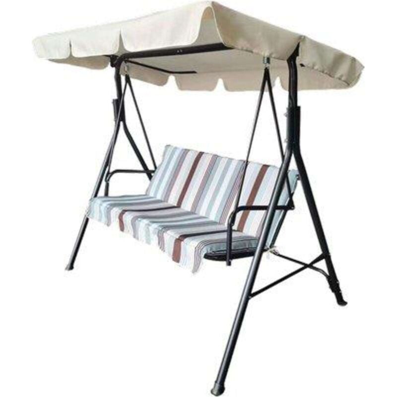 foto del prodotto fdm dondolo many 3 posti grigio marrone