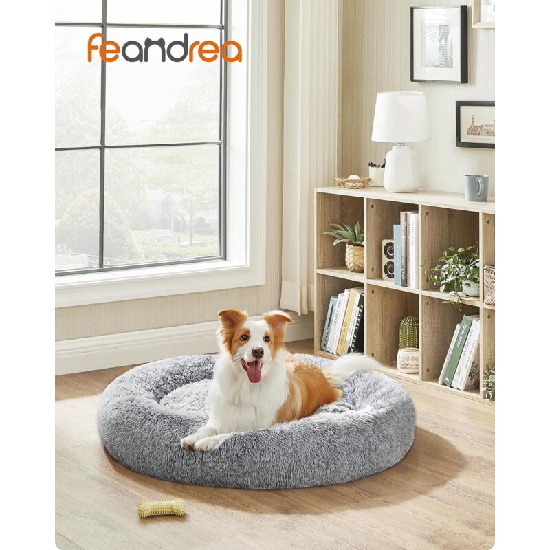 foto del prodotto feandrea cuccia cane interno, cuccia per cani, lettino per animali domestici a ciambella, cuscino sfoderabile e lavabile, tappeto di peluche,
