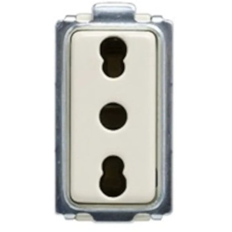 foto del prodotto feb - presa sicurezza bivalente venus - 2 poli terra 10 16a alveoli mm.4 5 7079.n