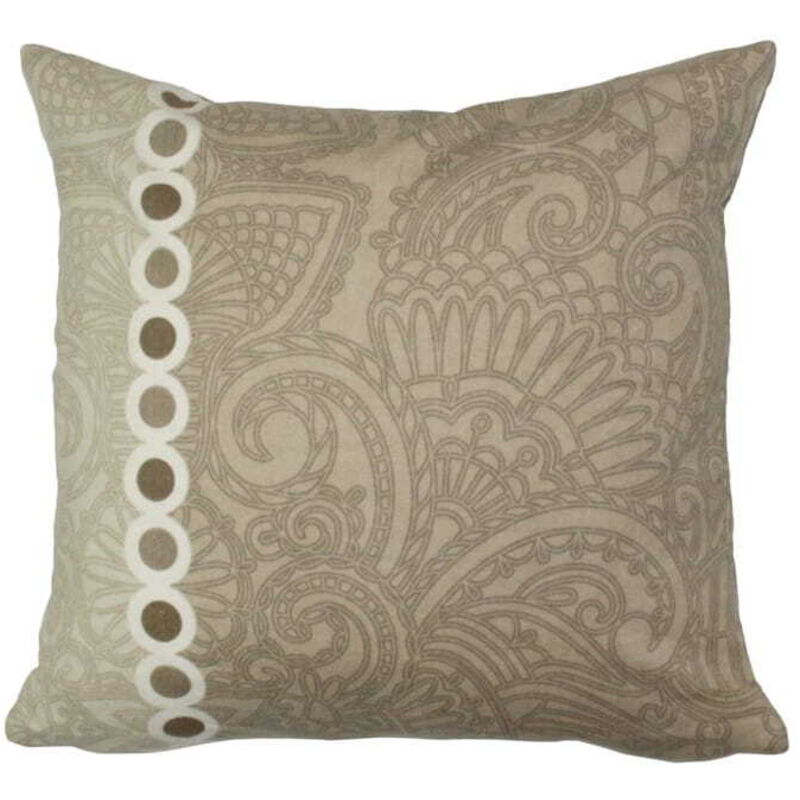 foto del prodotto federa 40x40 per cuscino flanella con cerniera marrone ornamento