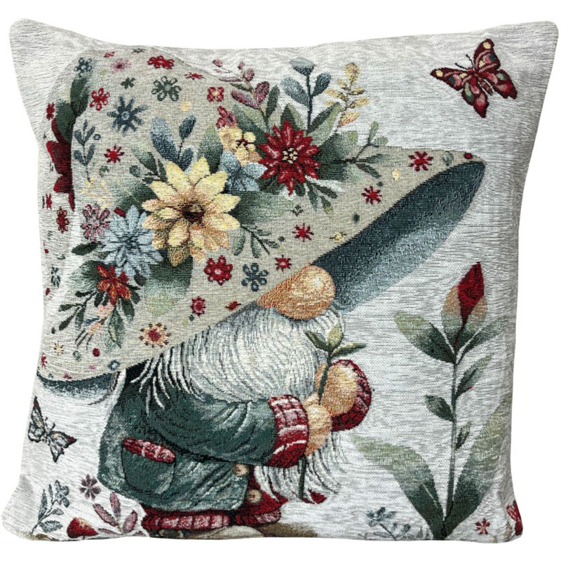 foto del prodotto federa cuscino arredo casa fodera tessuto cinigliato elfo primavera, misura40x40coloreelfo primavera