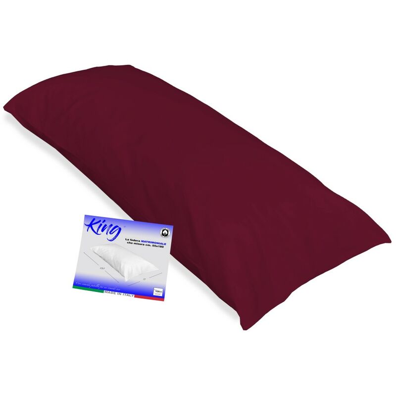 foto del prodotto federa king matrimoniale misura cm. 55 x 180 bordeaux
