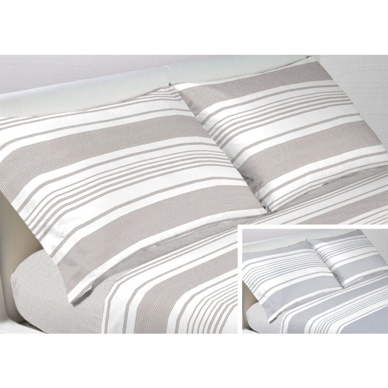 foto del prodotto federa per cuscino arredo casa chiusura zip fodera tinto filo rigate sv, misura50x50coloretortora