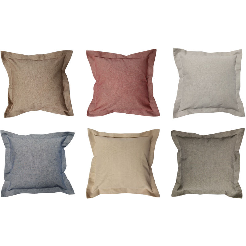 foto del prodotto federa per cuscino arredo casa chiusura zip fodera tinto filo tinta unita sv, misura60x60coloregrigio
