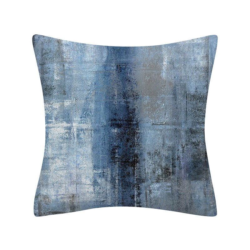 foto del prodotto federa per cuscino decorativo con motivo astratto blu e grigio, moderna fodera per cuscino decorativo per camera da letto, divano, soggiorno sollbry