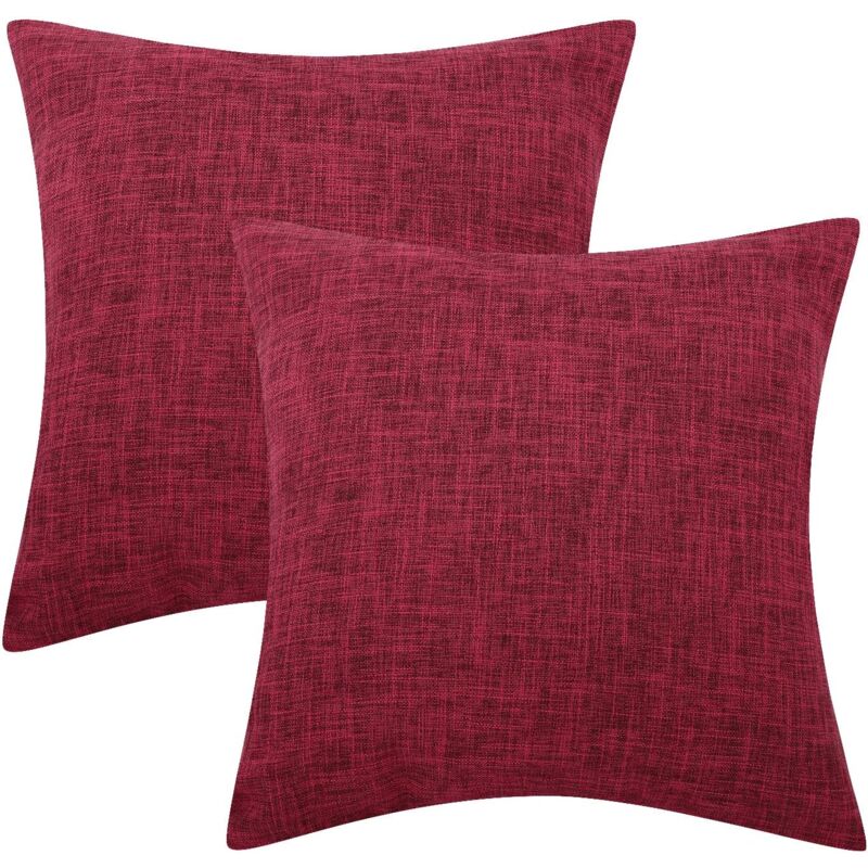foto del prodotto federa per cuscino in lino federa per cuscino 45 x 45 cm, set di 2 cuscini quadrati morbidi