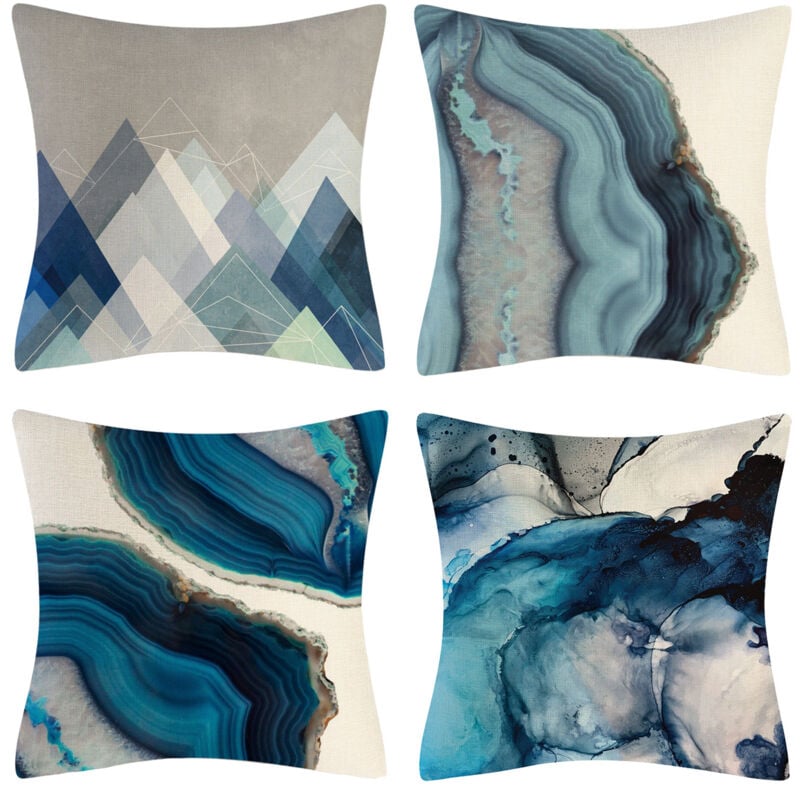 foto del prodotto federa per cuscino, set di 4 federe per cuscino 45x45 cm, federa decorativa per divano, per camera da letto, divano, sedia, letto, giardino sollbry
