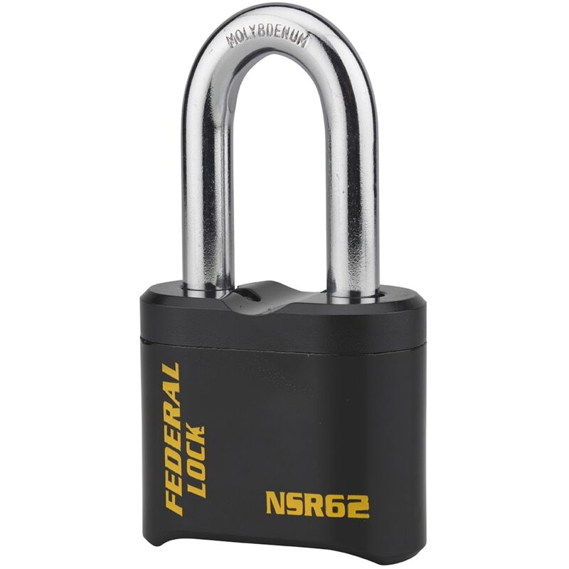foto del prodotto federal lock lucchetto alta sicurezza combinazione modificabile srh, nero, acciaio al molibdeno thirard