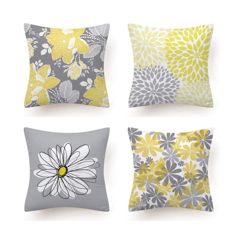 foto del prodotto federe per cuscino, federa a fiori per divano, casa, soggiorno, camera da letto, decorazione interna, 45 x 45 cm margherita 
