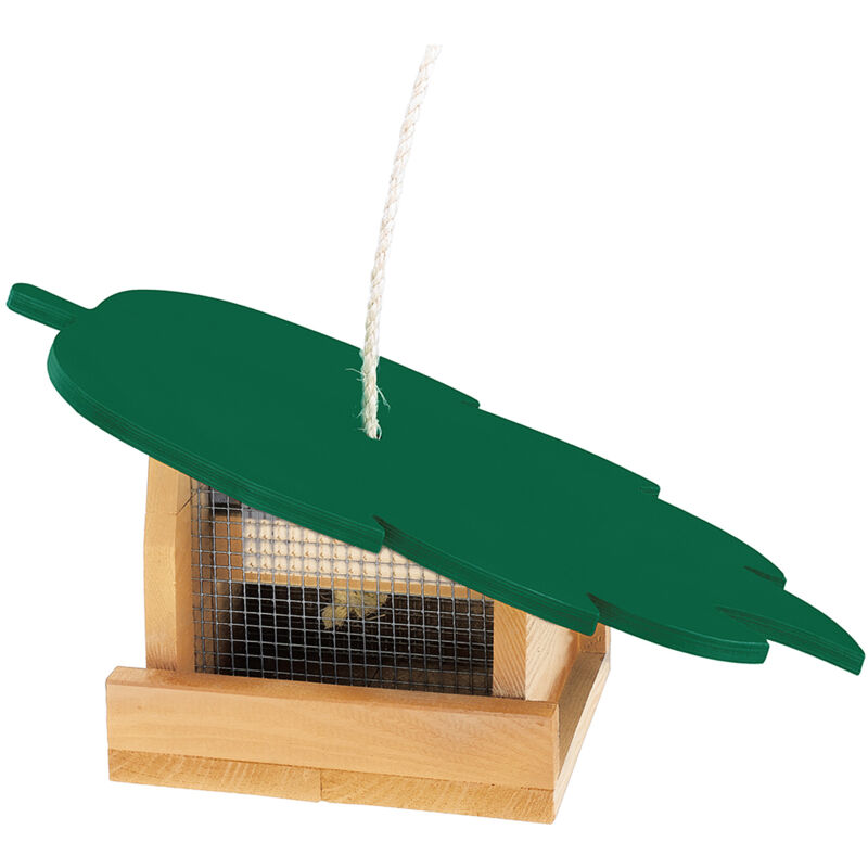 foto del prodotto feeder 7 mangiatoia da esterno per uccelli selvatici in legno ecosostenibile. variante feeder 7 misure 37.8 x 19.8 x h 18.5 cm ferplast