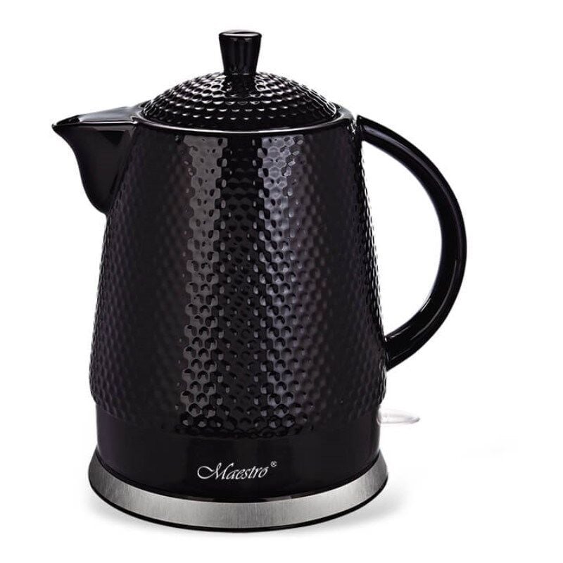 foto del prodotto feel maestro bollitore mr 069 white black ceramic 1500 w 1,5 l