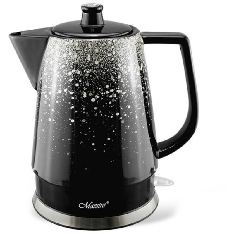 foto del prodotto feel maestro bollitore mr-074 nero argento ceramica 1500 w 1,5 l