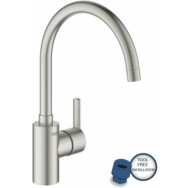 foto del prodotto feel miscelatore da lavello, supersteel 32670dc2 grohe