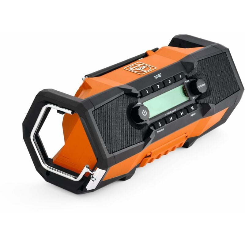 foto del prodotto fein arad 18 bc as radio digitale a batteria, 2 altoparlanti di 15 w, 4 sorgenti di riproduzione dab , bluetooth , fm e aux , compatibile con