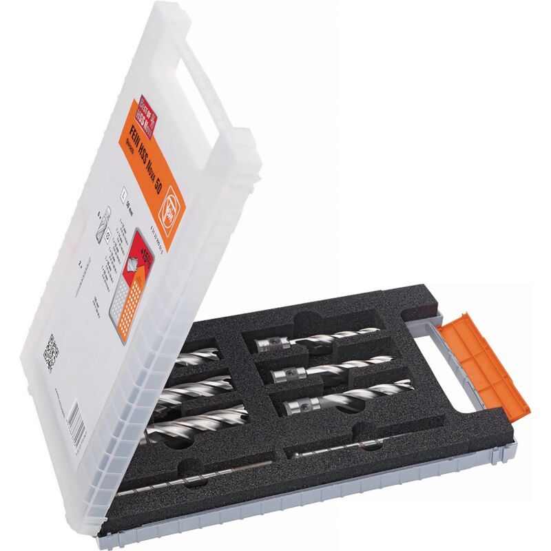 foto del prodotto fein best of 8 pezzi kit di carotaggio. 12 22 mm hss tazza di profondit 25 mm saldatura
