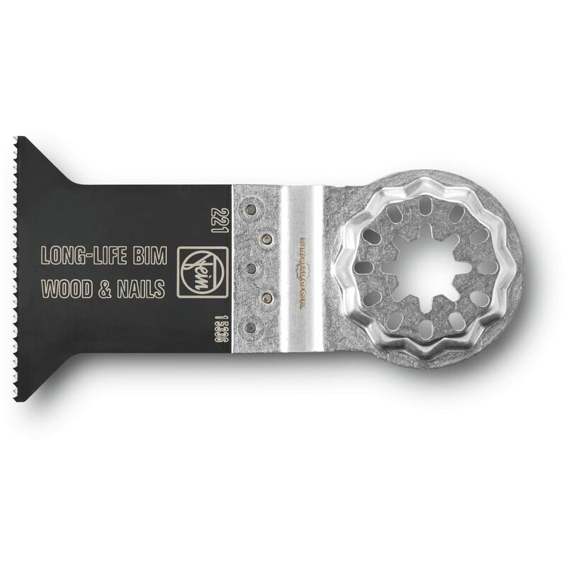 foto del prodotto fein e cut long life lama da taglio, conf. 3 pz., larghezza 65 mm, lunghezza 50 mm, attacco starlock plus, lama bimetallica con dentatura stretta