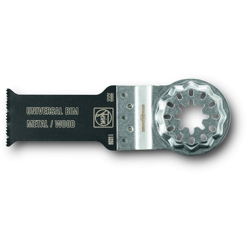 foto del prodotto fein e cut universale lama da taglio, larghezza 44 mm, lunghezza 55 mm, conf. 10 pz., attacco starlock, lama bimetallica con dentatura ondulata
