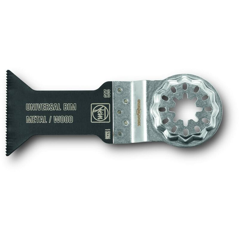 foto del prodotto fein e cut universale set di 5 lame da taglio, larghezza 44 mm, lunghezza 55 mm, attacco starlock, lama bimetallica con dentatura ondulata