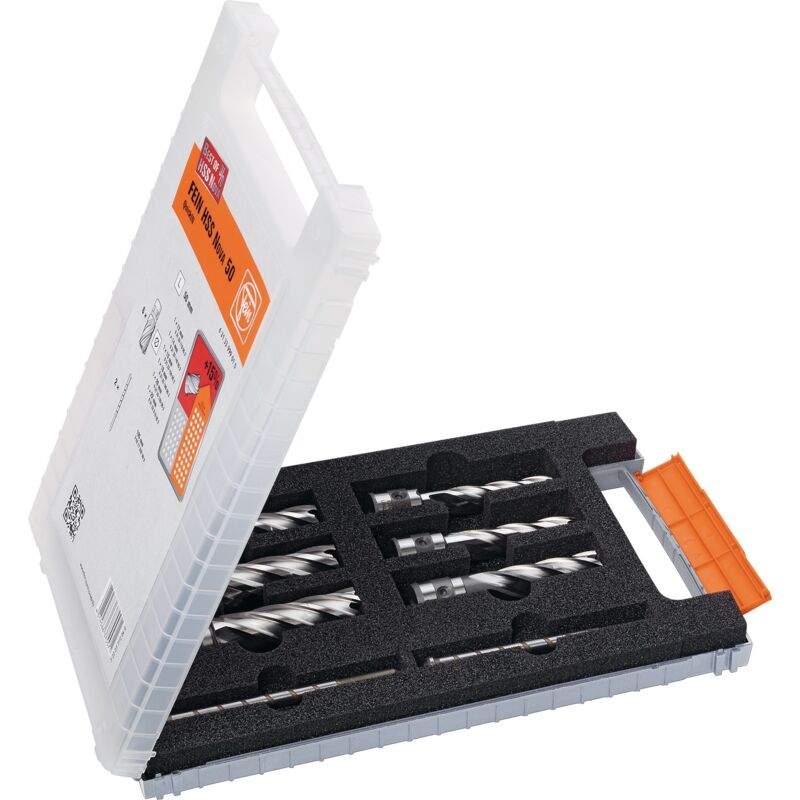 foto del prodotto fein - kit di carotaggio best of 8 pezzi d. 12-22 mm hss cut profondità 50 mm quic