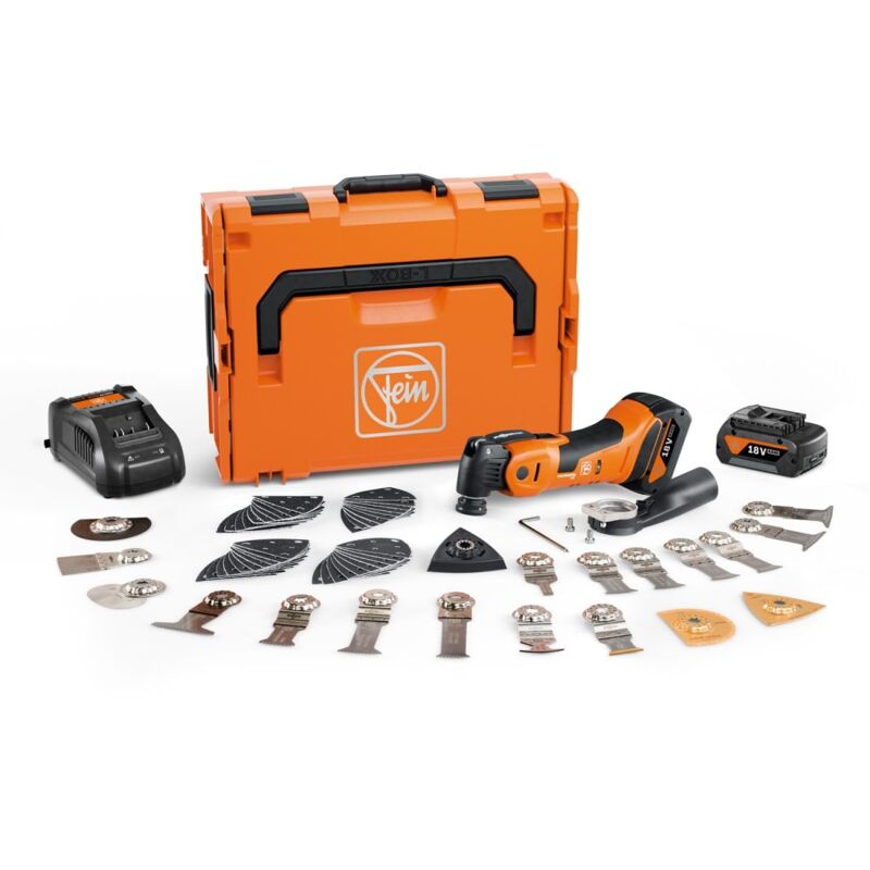 foto del prodotto fein multimaster amm 700 plus top 4.0 ah as, set 60 accessori per tagliare e rimuovere piastrelle, compatibile con ampshare bosch 18v,