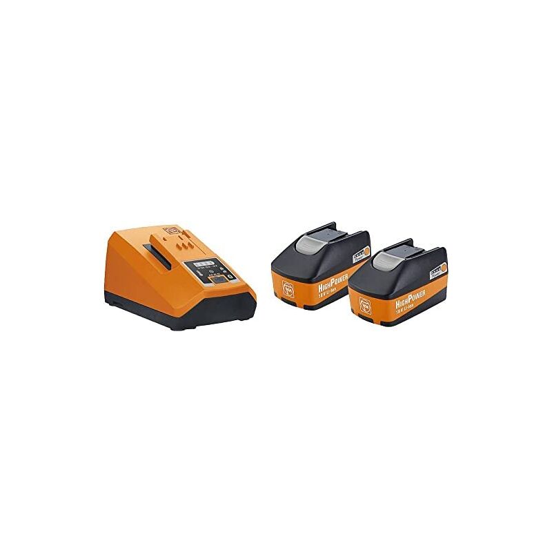 foto del prodotto fein set de batterie di avviamento con 2 batterie de ioni di litio highpower con caricabatterie rapido alg 80 bc, alta corrente carica de 8 ampere,