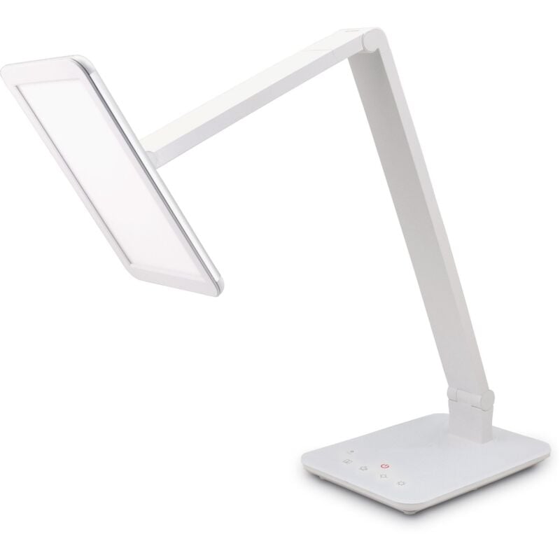 foto del prodotto feintech ltl00100 led lampada da scrivania con smart touch 550 lumen colore della luce tocco regolabile e dimmerabile, caricatore usb, bianco,