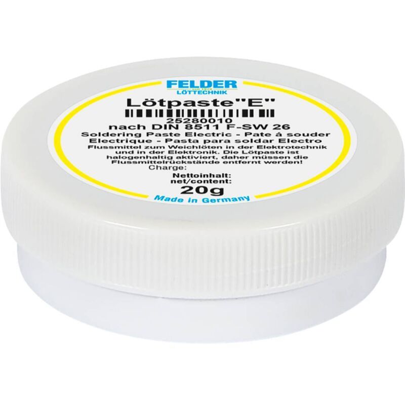 foto del prodotto felder iso flux e pasta saldante contenuto 20 g