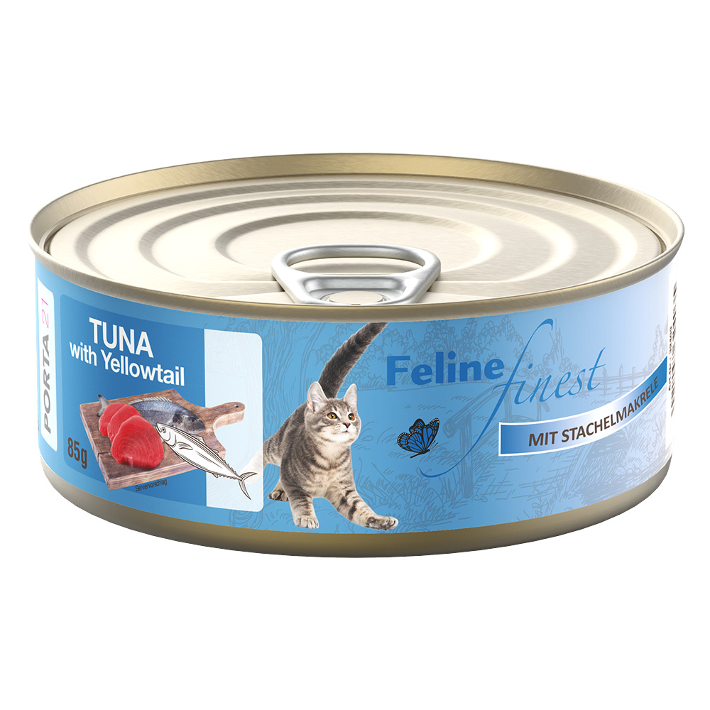 foto del prodotto feline finest 85 g alimento umido per gatti tonno con ricciola