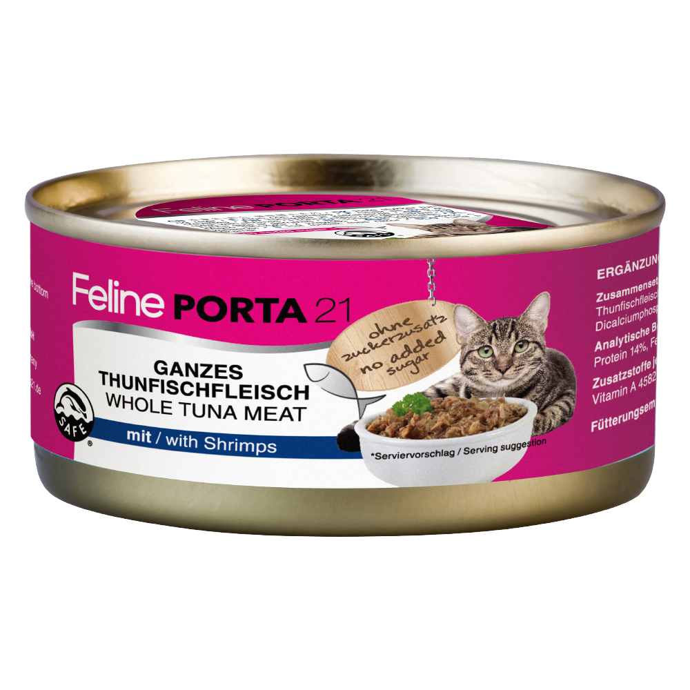 foto del prodotto feline porta 21 6 x 156 g tonno con gamberetti
