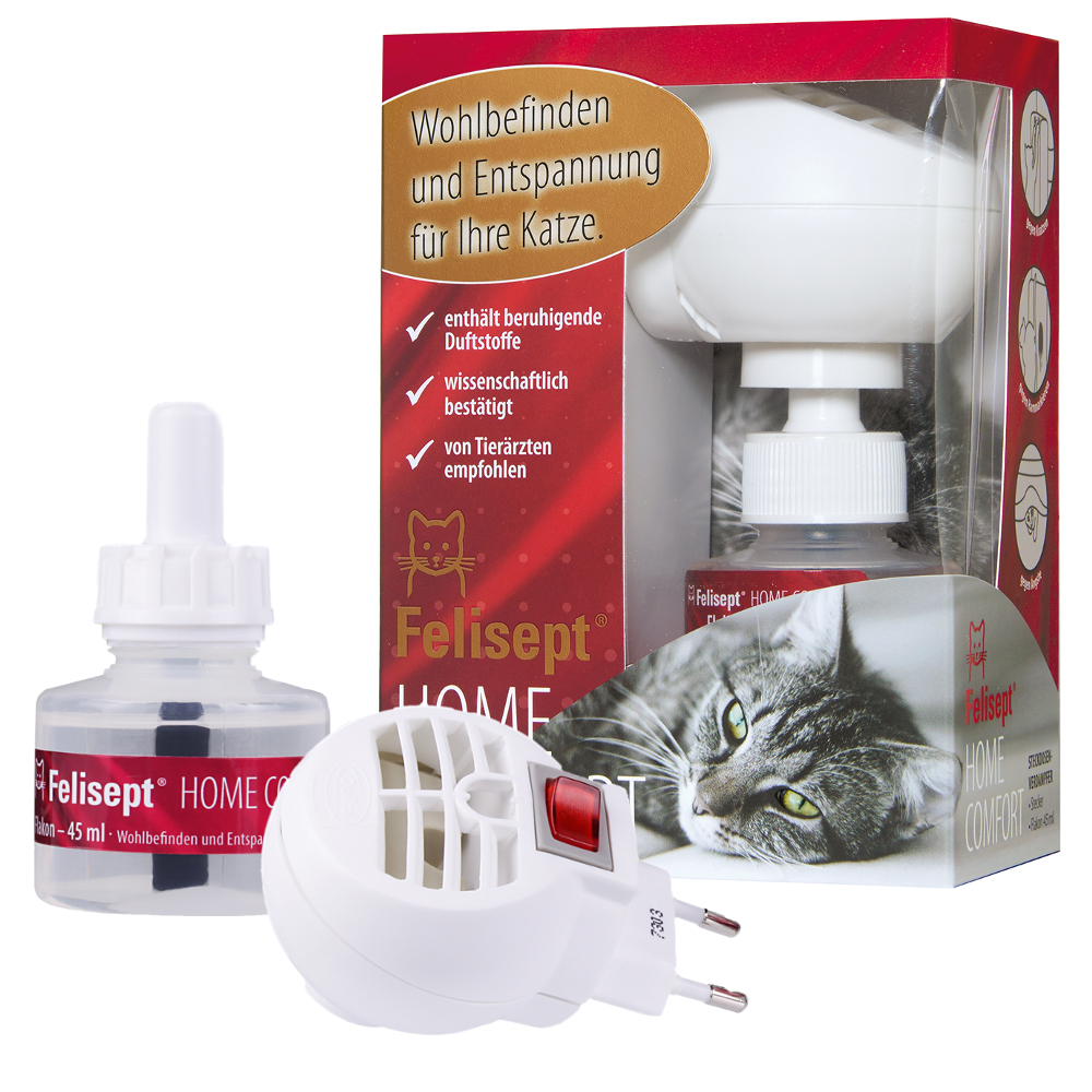 foto del prodotto felisept home comfort gatti tranquilli diffusore flacone 45 ml