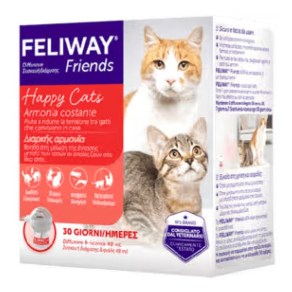 foto del prodotto feliway friends diffusore con ricarica 48 ml 1 ordine scegli lo sconto bzr5 bzr20 200 punti fedelt antiansia per gatti